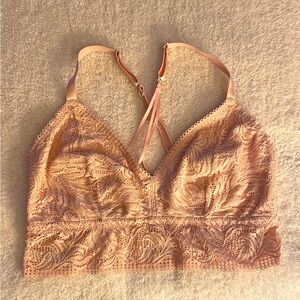 Auden Baby‑Pink Lace Bralette – Size XL